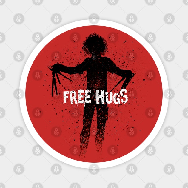 Scissorhands Free hugs Magnet by albertocubatas